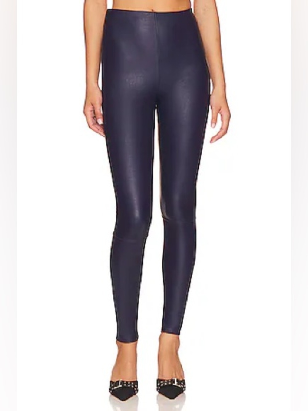 NWOT Good American Better Than Leather Legging in Ink Blue